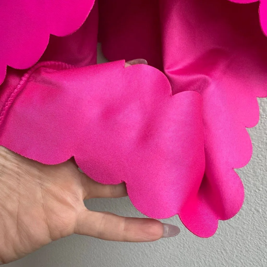 The Frolic Hot Pink Seamless Scallop Clarissa One Piece Swimsuit Size 6 Small - Image 9