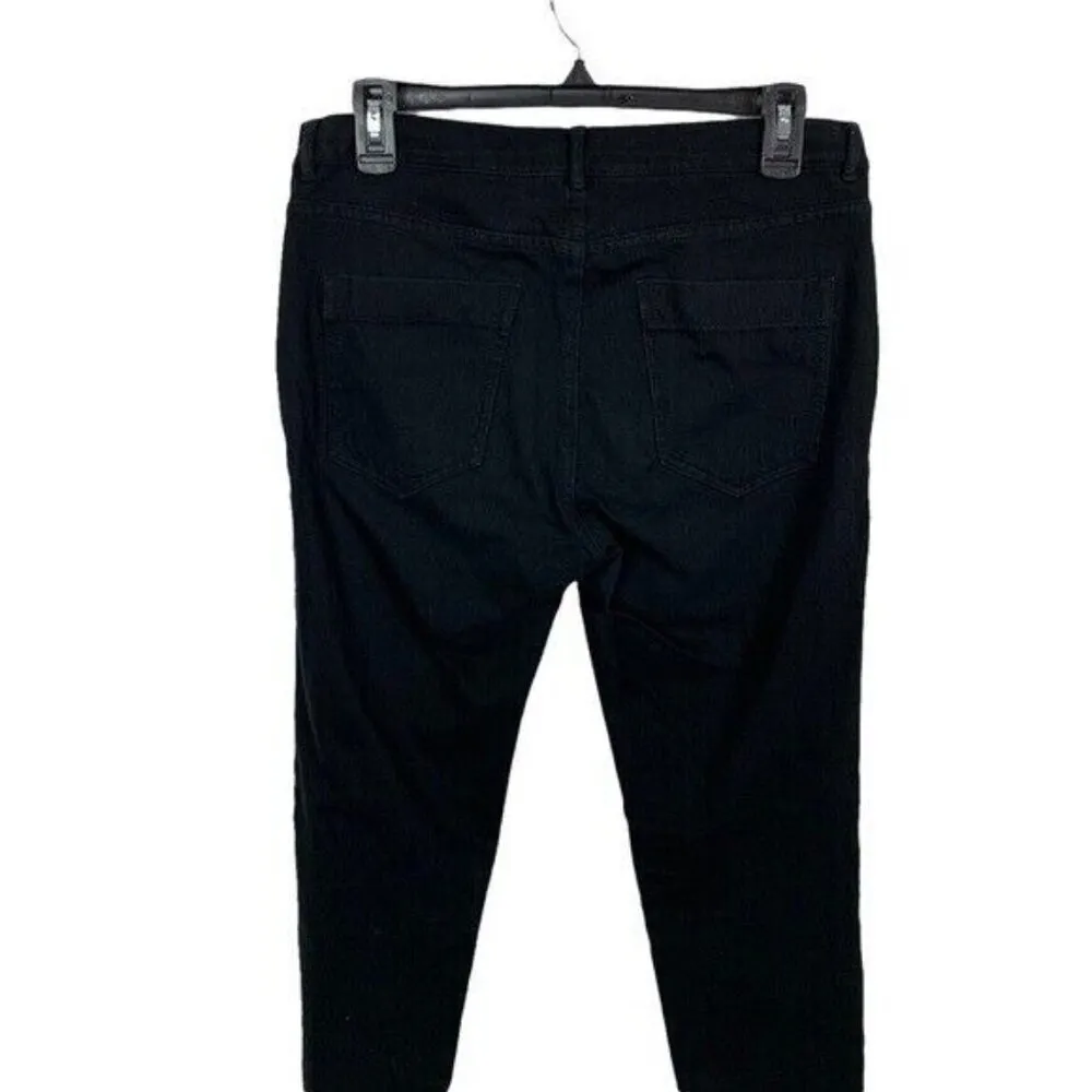 French Connection Black Skinny Jeans‎ Zip Detail Stretch US 8 Trendy Chic Style - Image 4