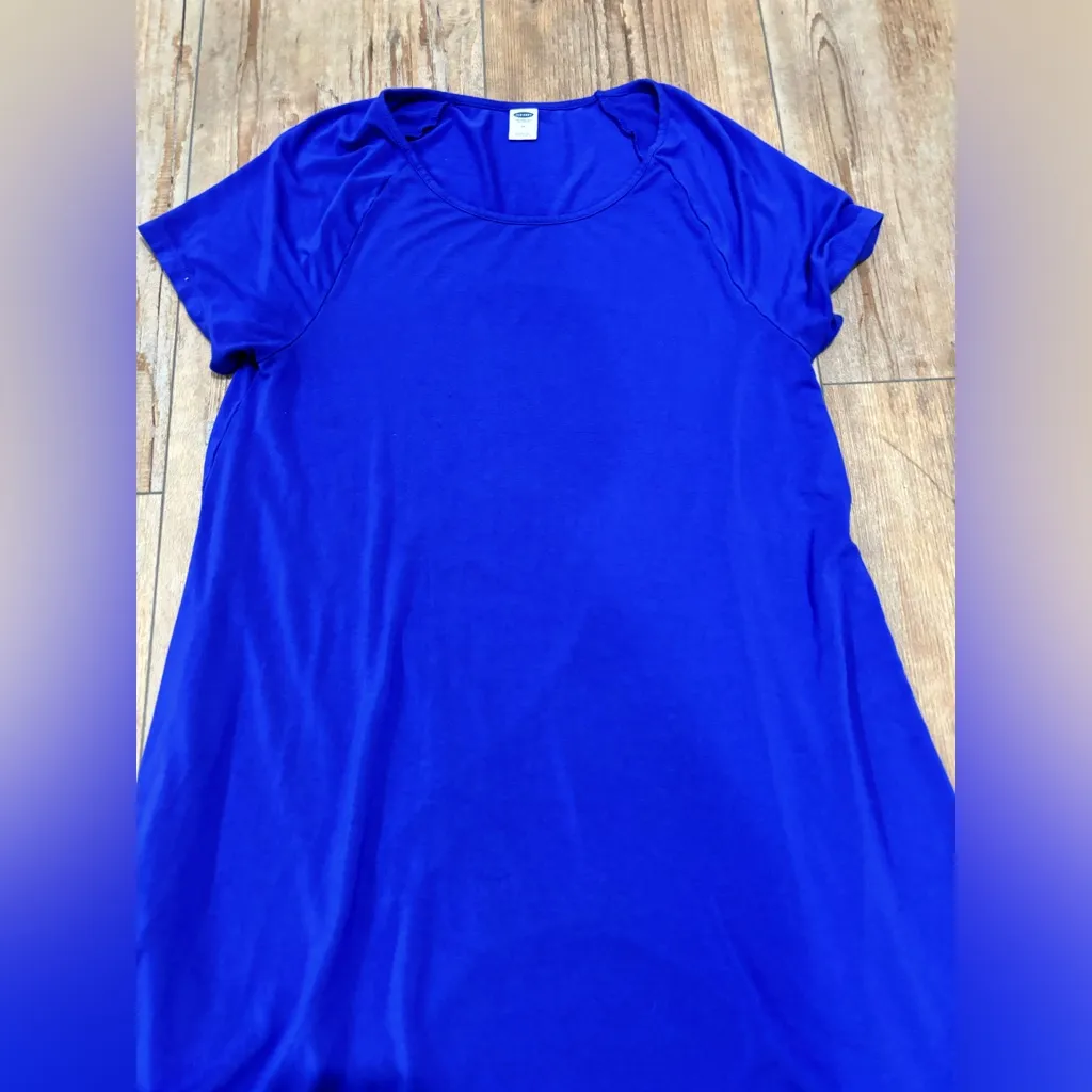 Blue Old Navy knit swing dress M - Image 4