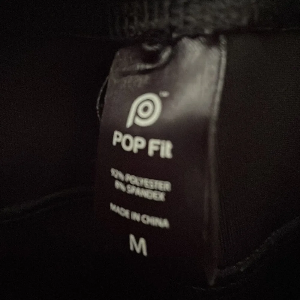 PopFit Black Spiral Mesh Leggings Medium - Image 4