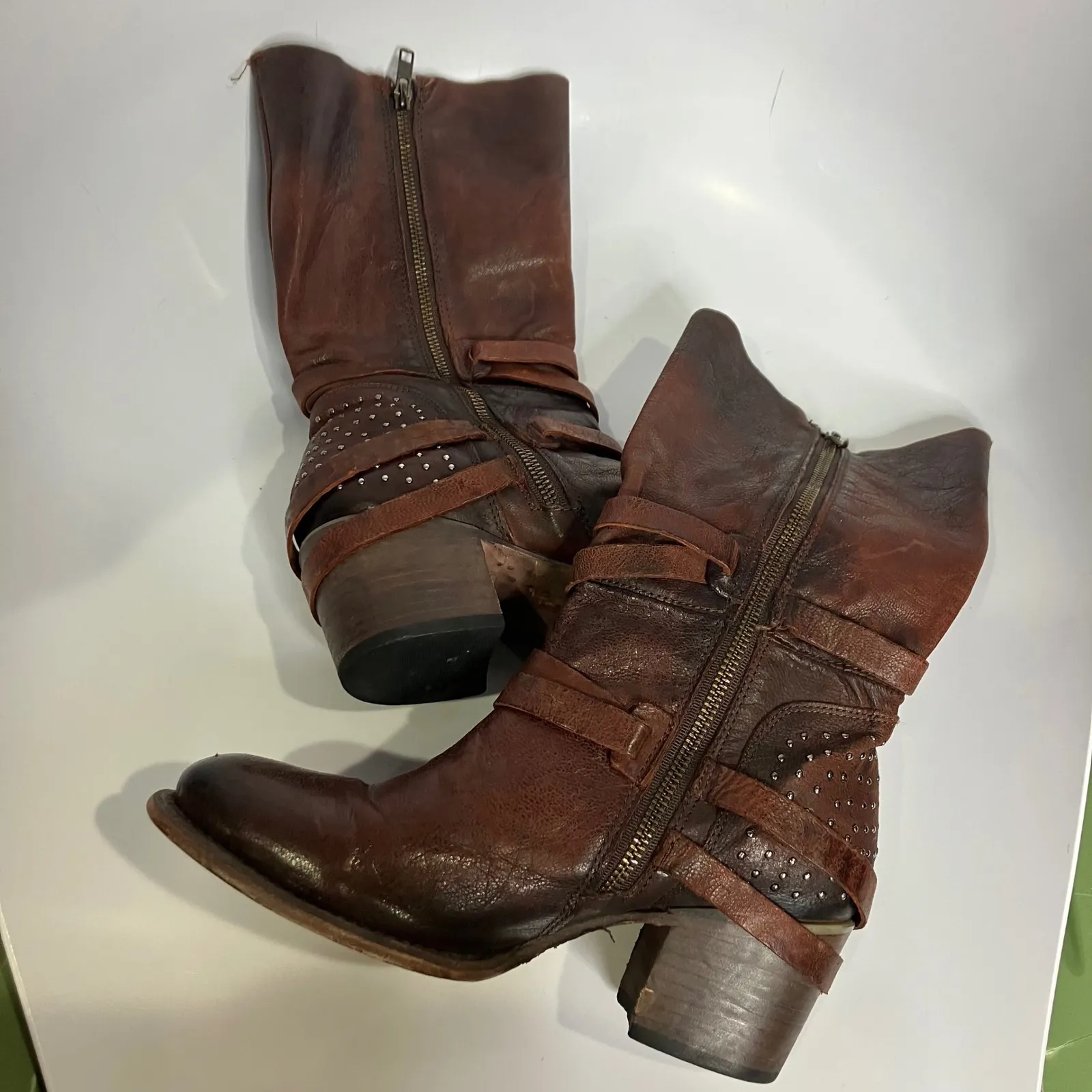 Freebird by Steven Coy boots leather calf high zipper closure women's size 9 - Image 10