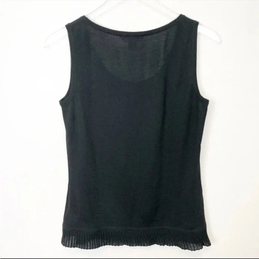 St. John  black wool sleeveless top S - Image 7