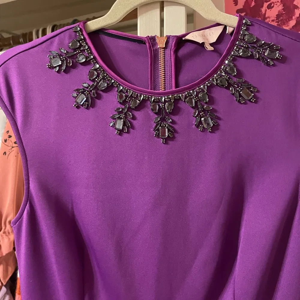 TED BAKER JADORE PURPLE DRESS - Image 3