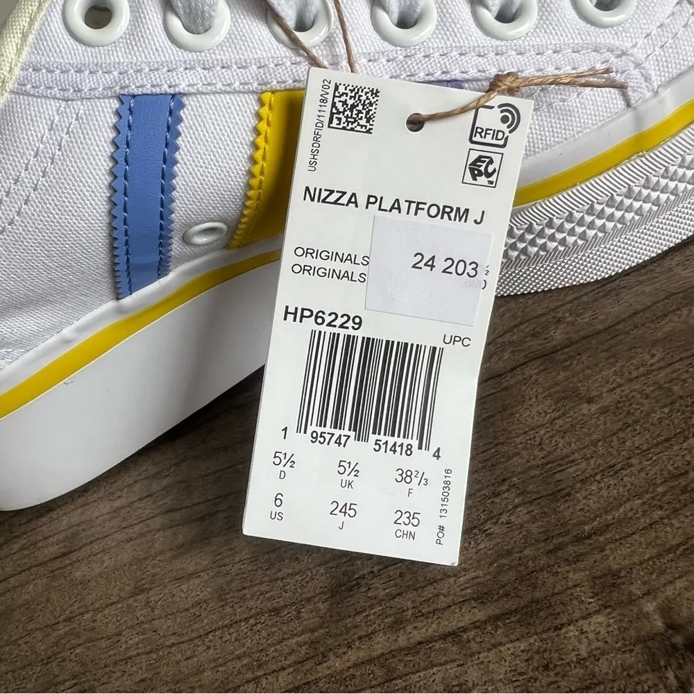 Adidas Nizza Bee-Lieve in Flowers Women's Platform Shoe Size 6 #777 - Image 7