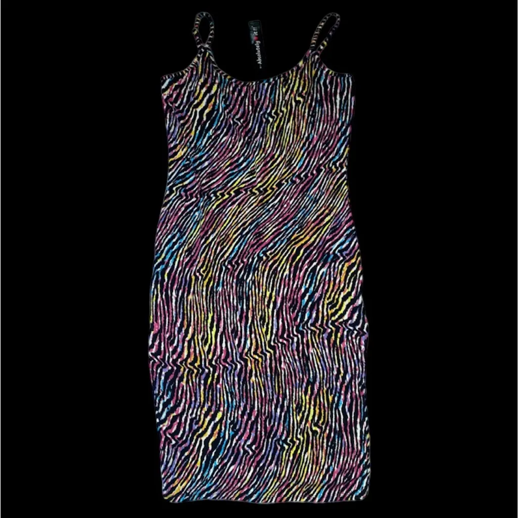 NWT Absolutely (heart) it Black/Multicolor Dress Size‎ XL Black - Image 3