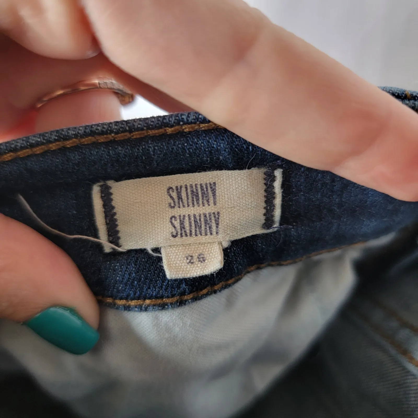 Madewell Skinny Skinny Jeans 26 Quincy Dark Wash Low Rise Ankle EUC - Image 8