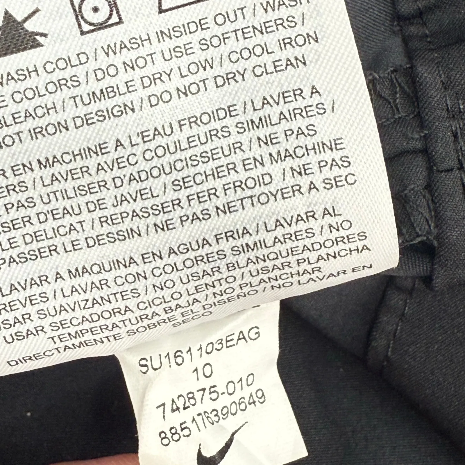 Nike Golf Skort Size 10 Black Dri-Fit Women’s Skirt with Shorts Lining Athletic - Image 14