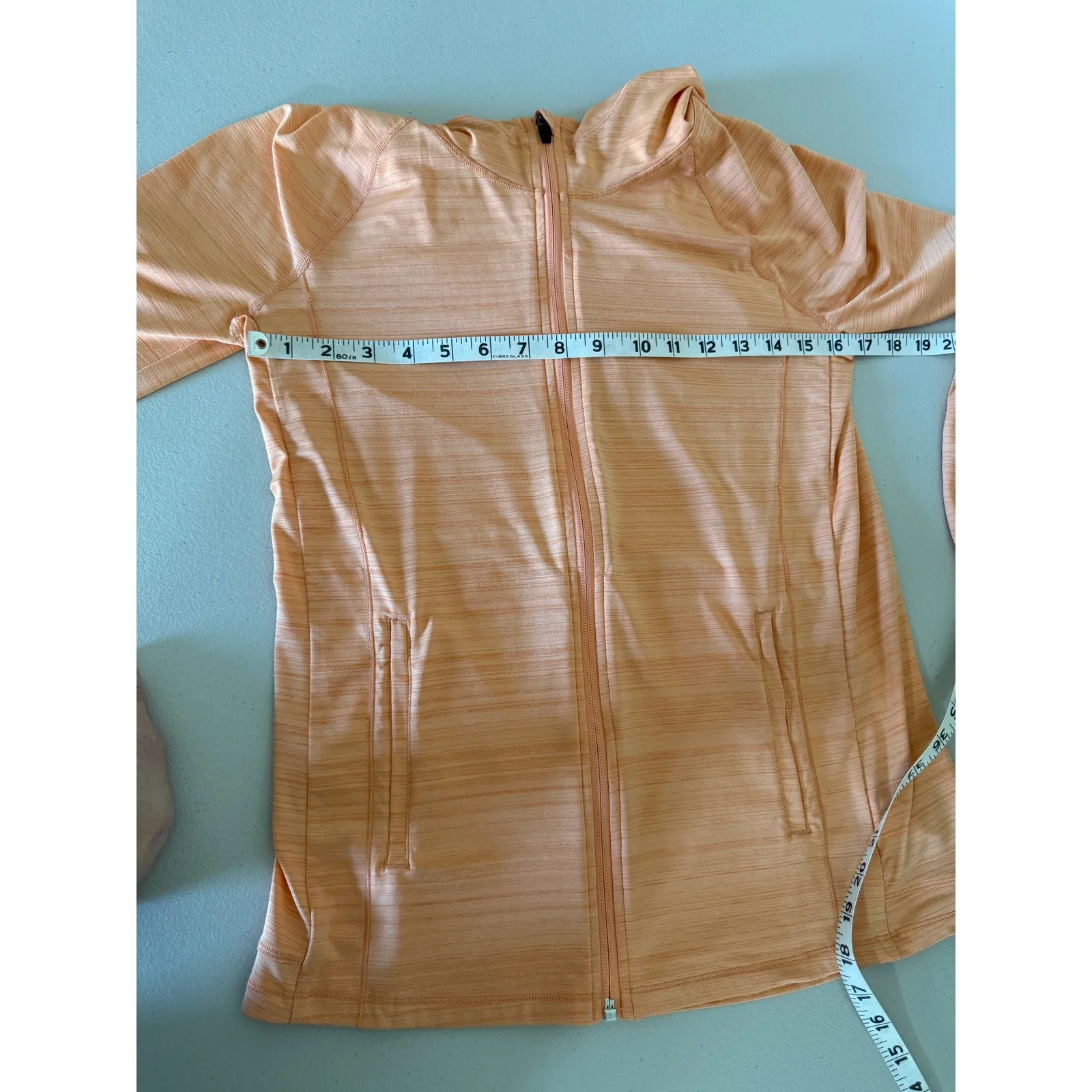 Athleta Pacifica Illume UPF Relaxed Full Zip-up Hoodie Jacket Orange Small - Image 5