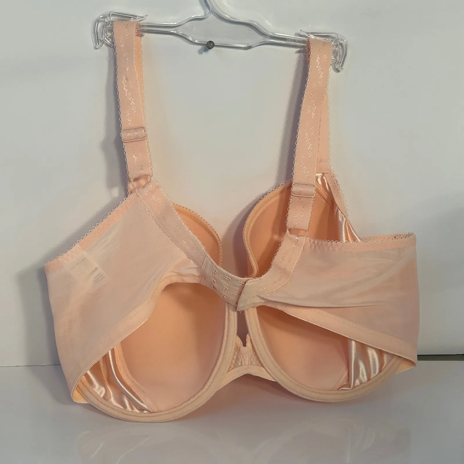 Elomi EL4383BAK Full Cup Bra Pink Peach Lace Straps Back Band Hook Clasp US 40I Size undefined - Image 2