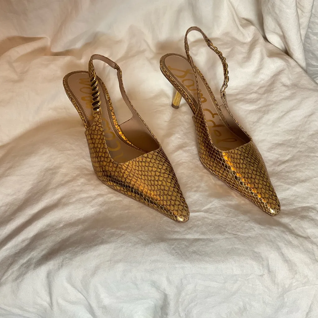 Sam Edelman Baker sling-backs strap, kitten heels Size 7 - Image 2