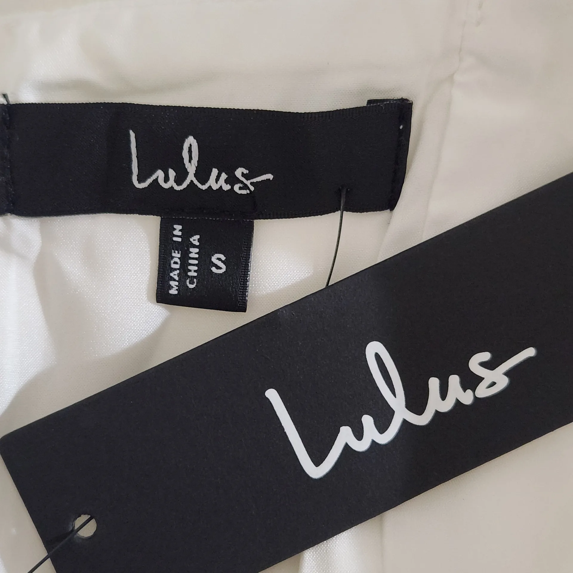 Lulus White Mini Dress with Tie Straps NWT Size Small Bridal Cocktail Dress - Image 7