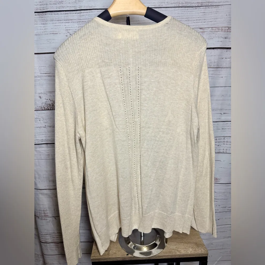Faded Glory Cream Cardigan Sweater - Image 2