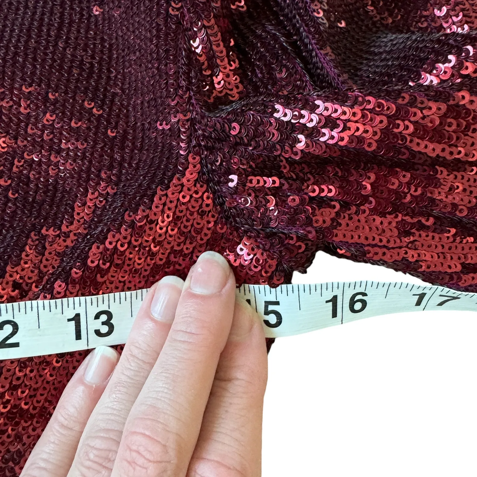 ALC Sequin Mini Dress Burgundy - Image 9