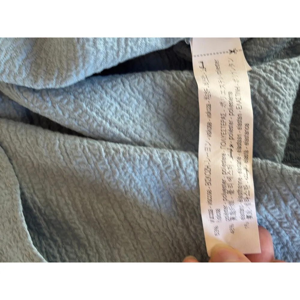 NWT Women’s Large Casual Blue Mini dress lapel collar long sleeves belted - Image 6