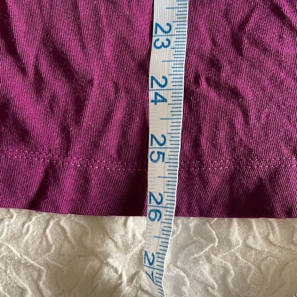 Chaser Womens Long Sleeve Shirt Top Button V Neck Casual Wine/Purple Size Medium - Image 9