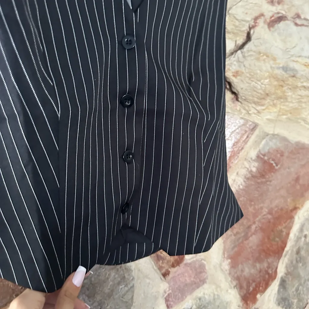 Commense Relaxed Striped Suit Pants Set size large Black - Image 7