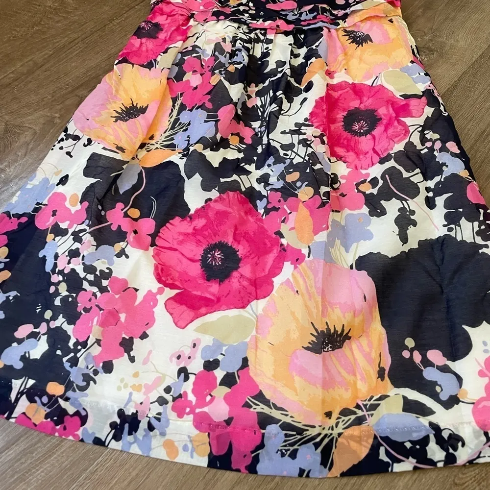 New York & Company sleeveless floral dress ~ pleated detail ~ women’s size 6 Pink - Image 14