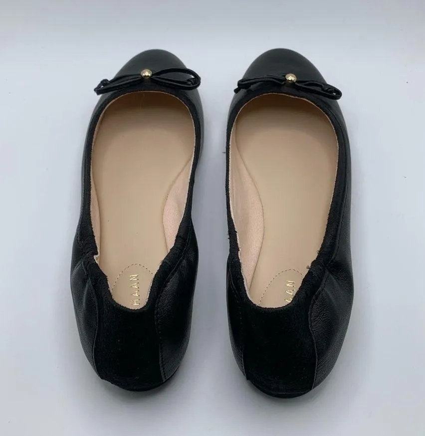 NWOB Cole Haan Women's Keira Ballet Flat, Black leather bow size 7B 1083 - Image 9