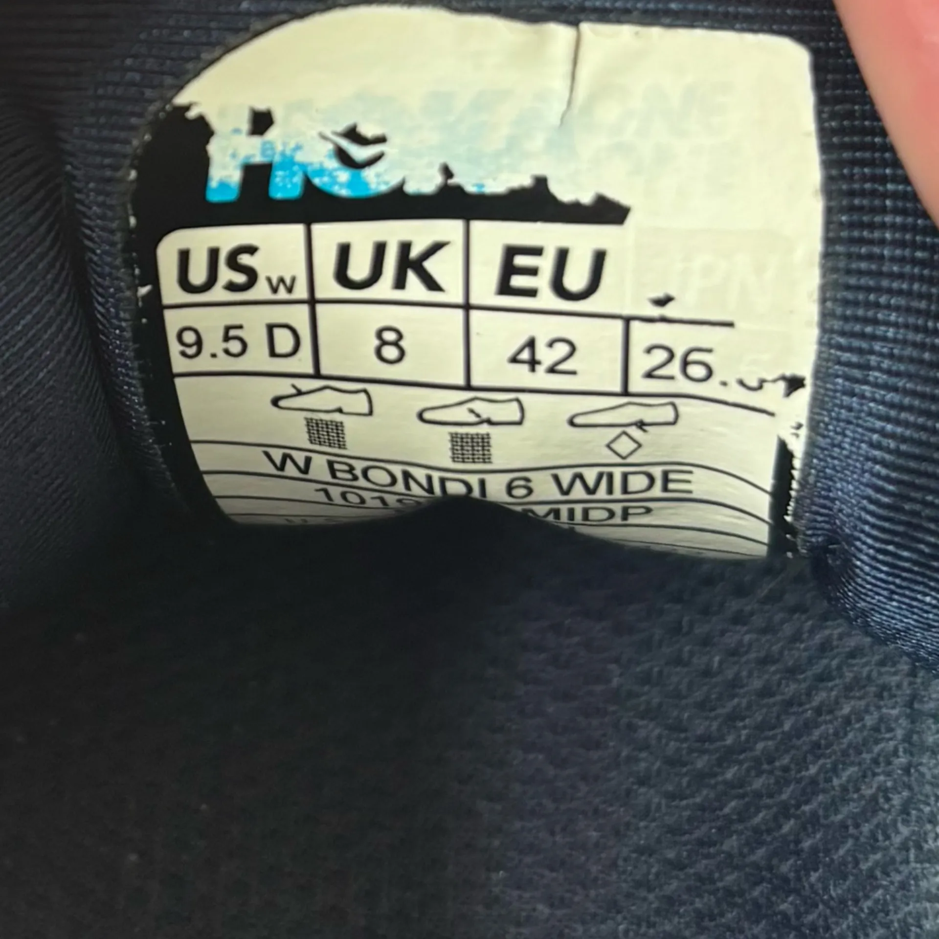 Hoka One One Bondi 6 Running Shoe Blue Pink Activewear Walking Sport Athletic - Image 8