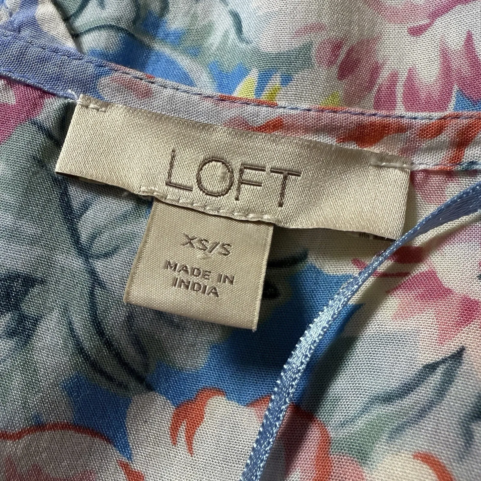 Ann Taylor Loft XS/S Long Kimono Cottage‎ Open Front Swim Cover Shirt Cardigan - Image 5