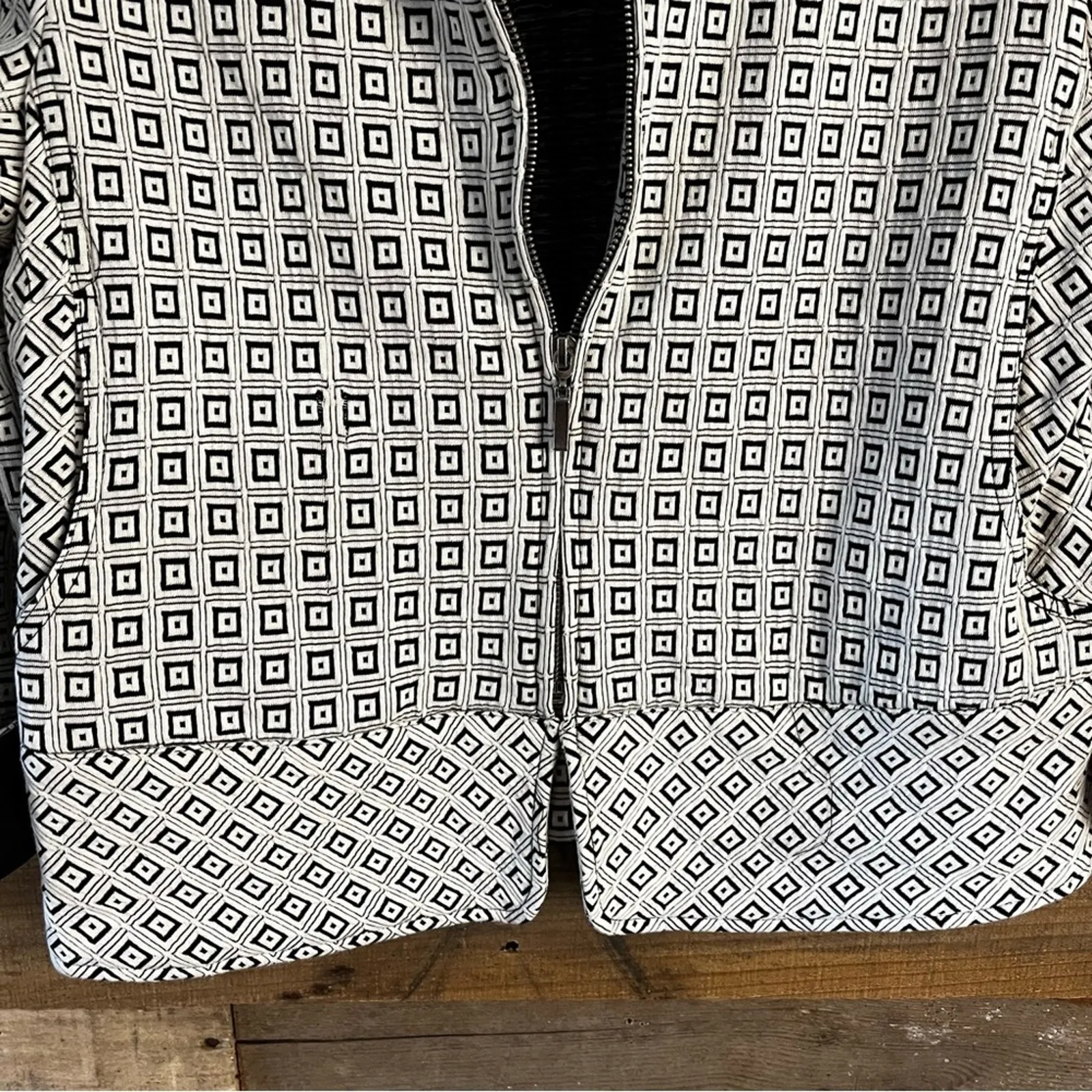 Erin London‎ Black And White Jacket Size Small Petite - Image 4