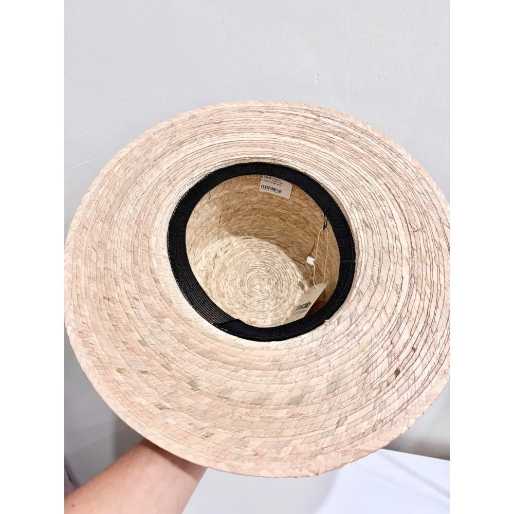 Naples Palm Woven Sun Hat Leaves Macrame Band Women's Large Tan - Image 4