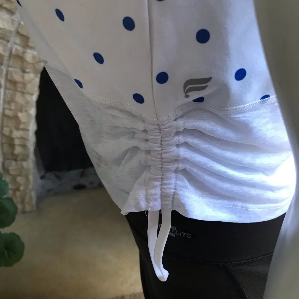 Fabletics Polka Dot Ryan Midi Sports Bra Top Ruched Sides Women's Size Medium - Image 7