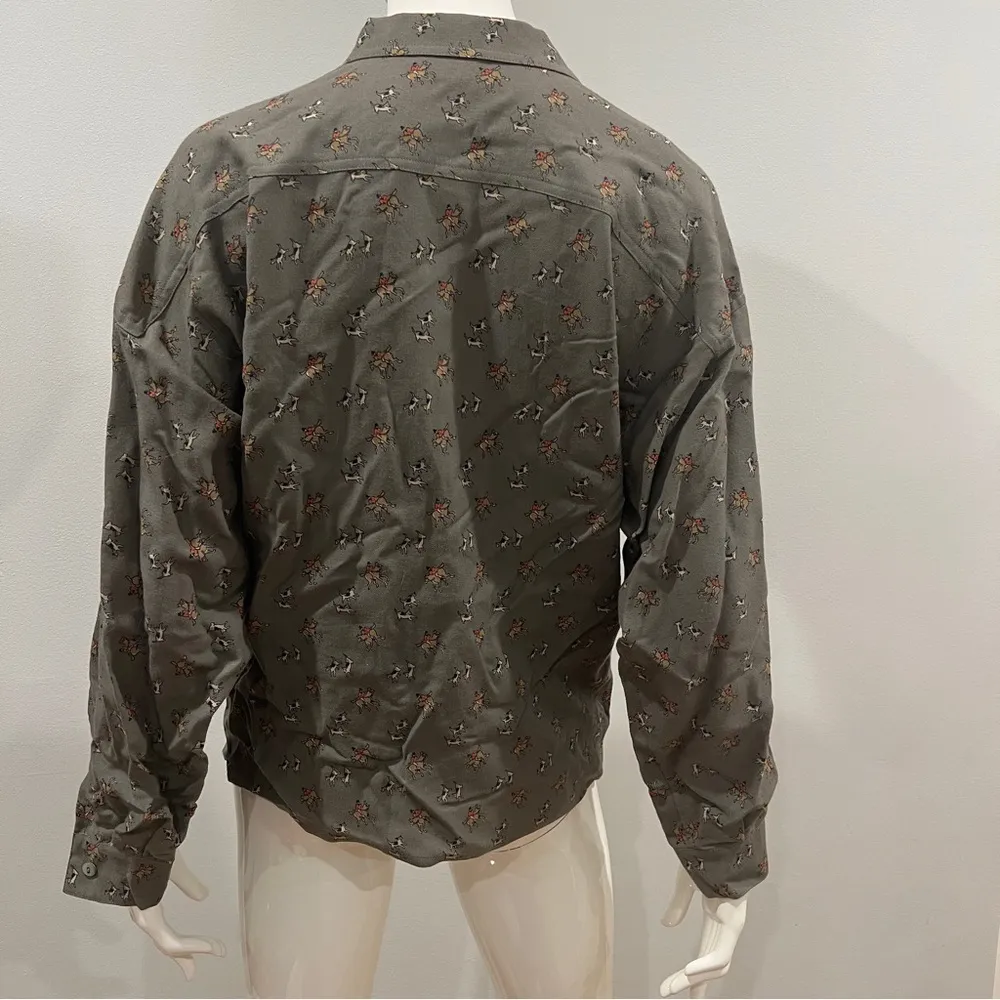 MaxMara Viyella Vintage Button Down Horse Patterned Shirt - Image 5