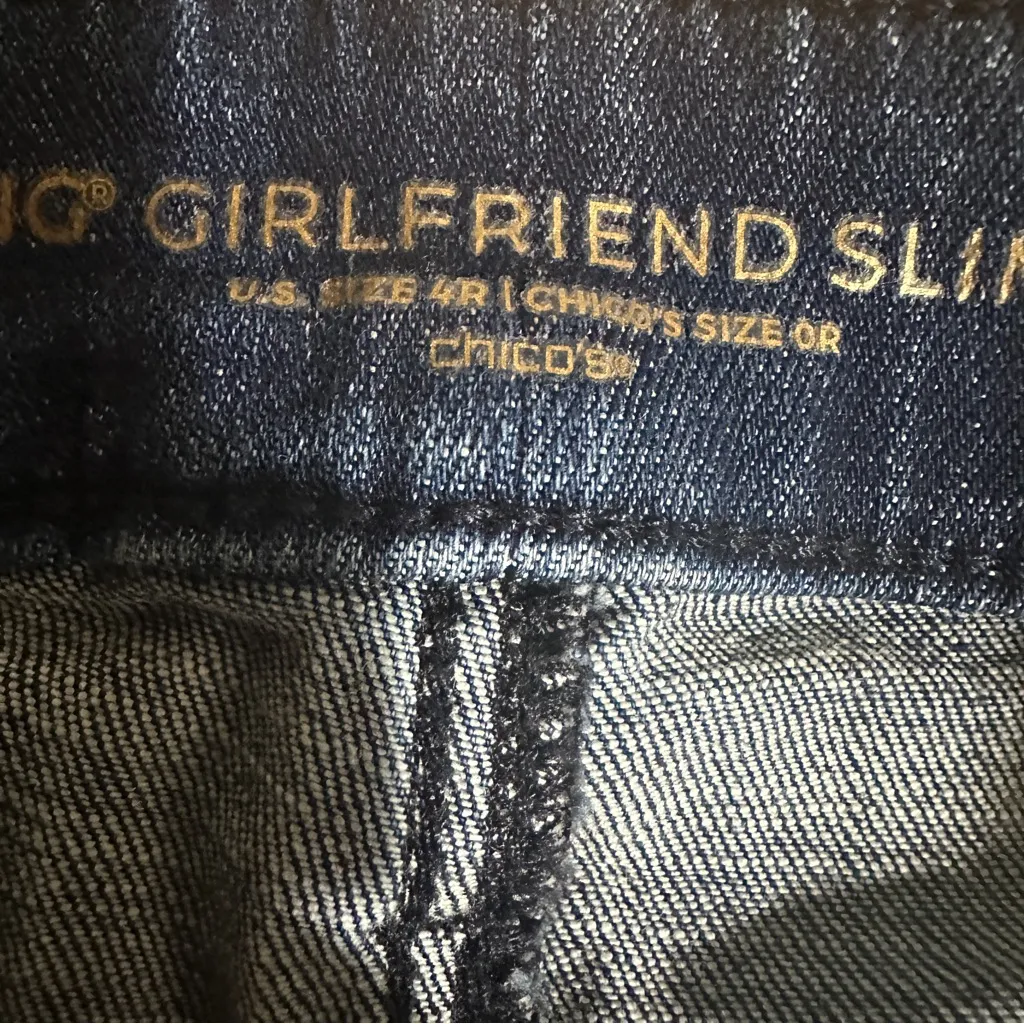 Chicos So Slimming Girlfriend Slim Leg Ankle Medium Wash Denim‎ Jeans 4R - 0R SM - Image 14