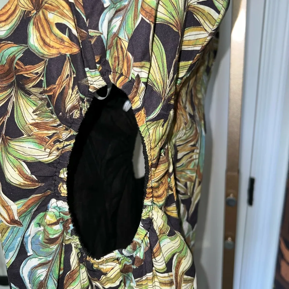 Tropical Strapless Dress - Image 6