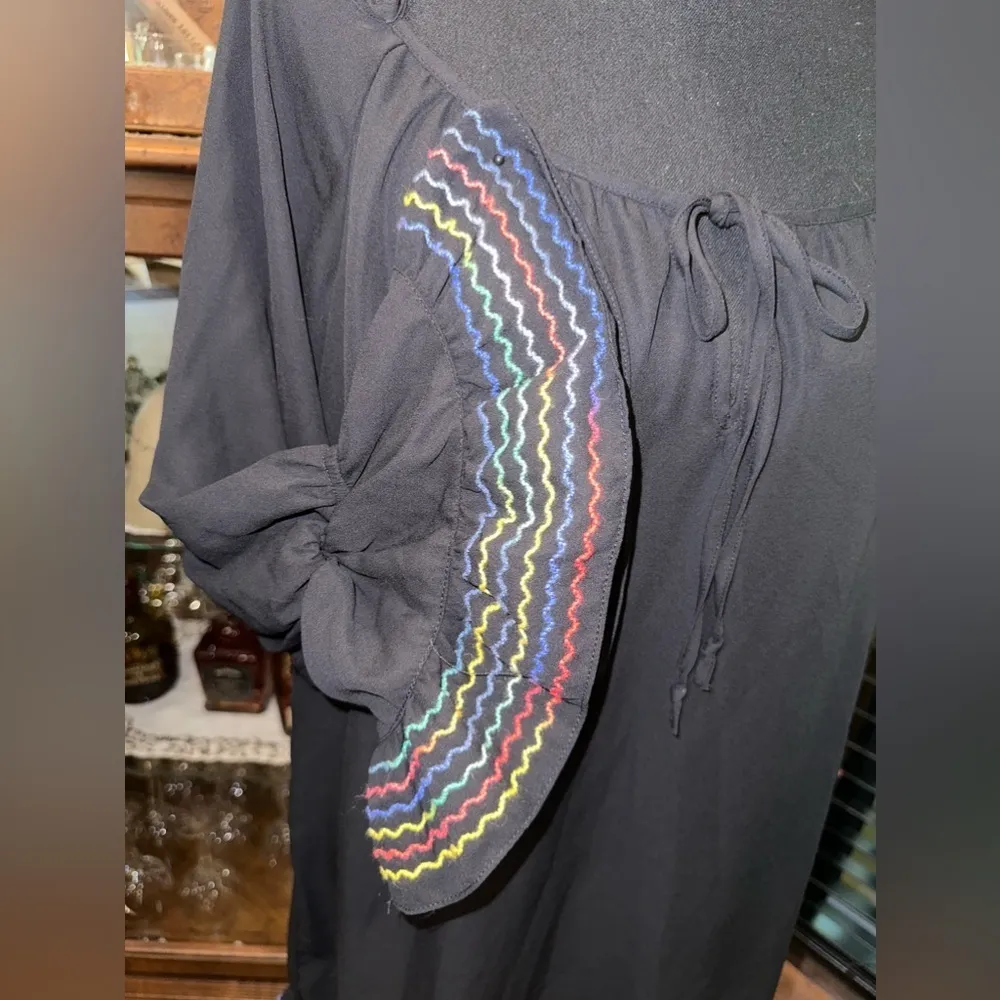 Vava by Joy Han Black Open Shoulder Mini Dress Medium - Image 4