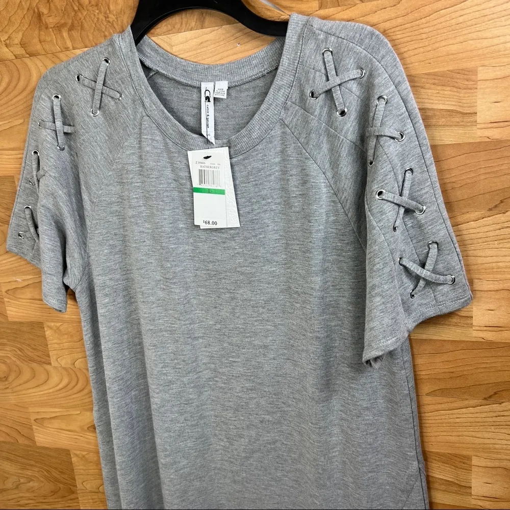 Cable & Gauge Hathergrey Size Large Dress with Sleeves that look Braided - Image 3