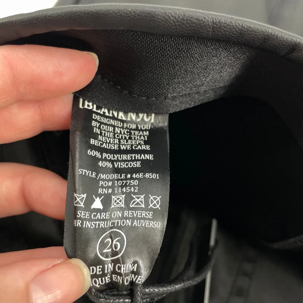 BlankNYC Womens Size 26 Shorts Deja Boo Faux Vegan Leather Black NEW - Image 7