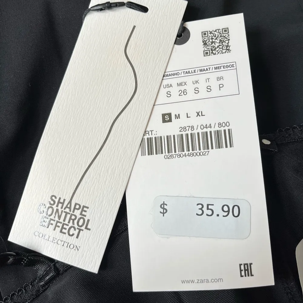 ZARA  Shape Control Effect Slip Black Size Small - Image 9