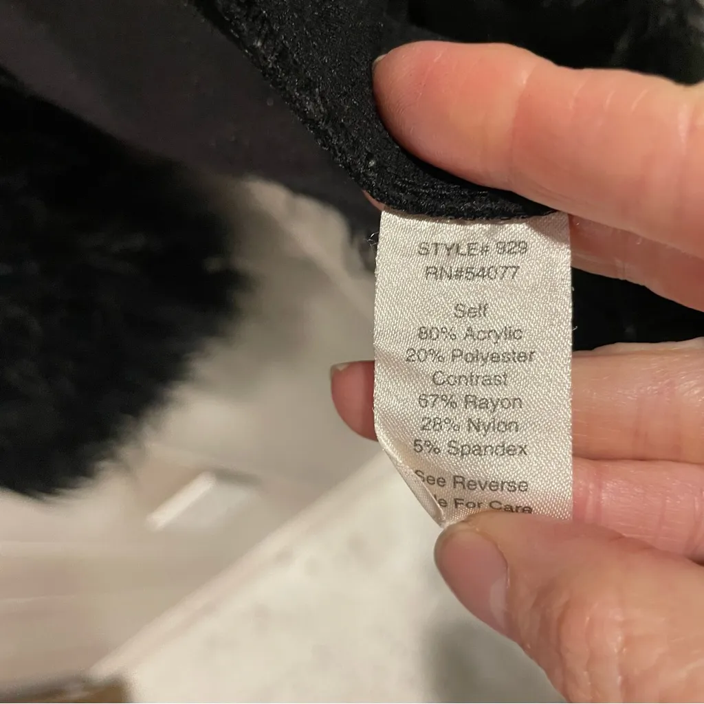 Cute Cabi black fairy whimsigoth glamour faux fur front vest baddie - Image 6