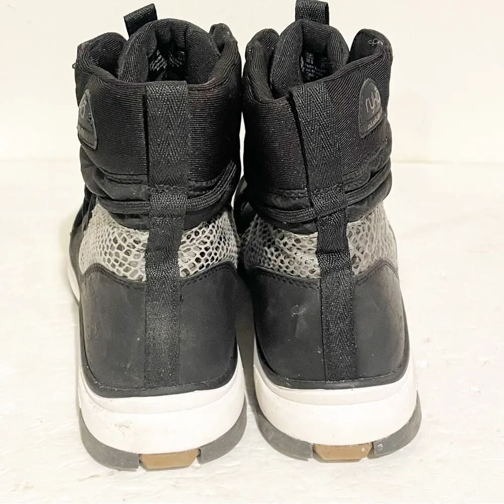 Ryka Size 8.5 Water Repellant Bungee Winter Boots Brae Exotic Black Mid Top - Image 4