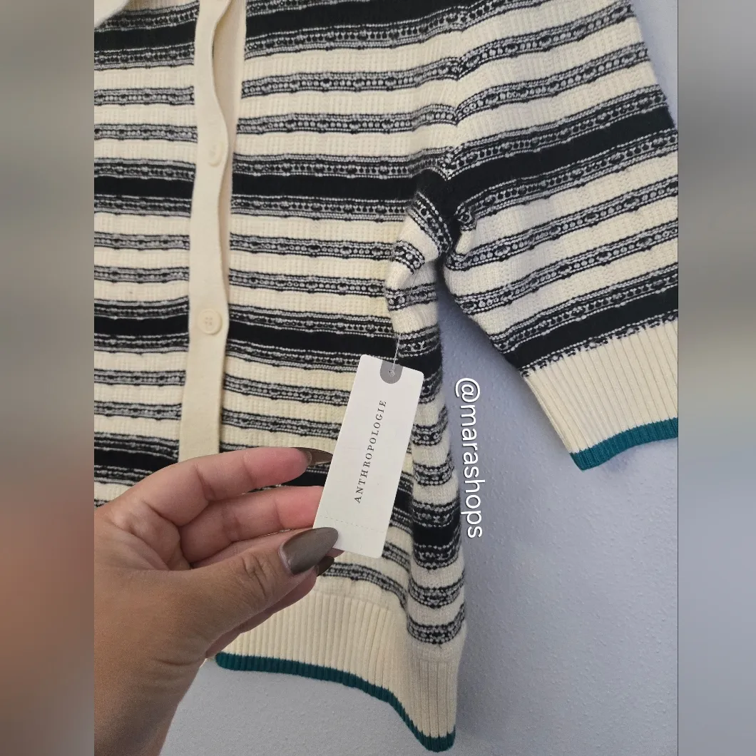 Maeve The Kinsley Collared Crop Cardigan Sweater - Image 4