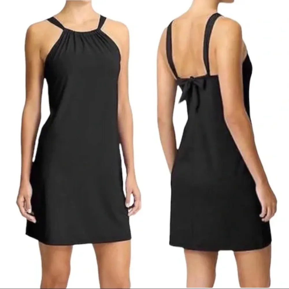 Athleta • Kokomo swim dress halter convertible teal Fiji Green jungle swimsuit - Image 3