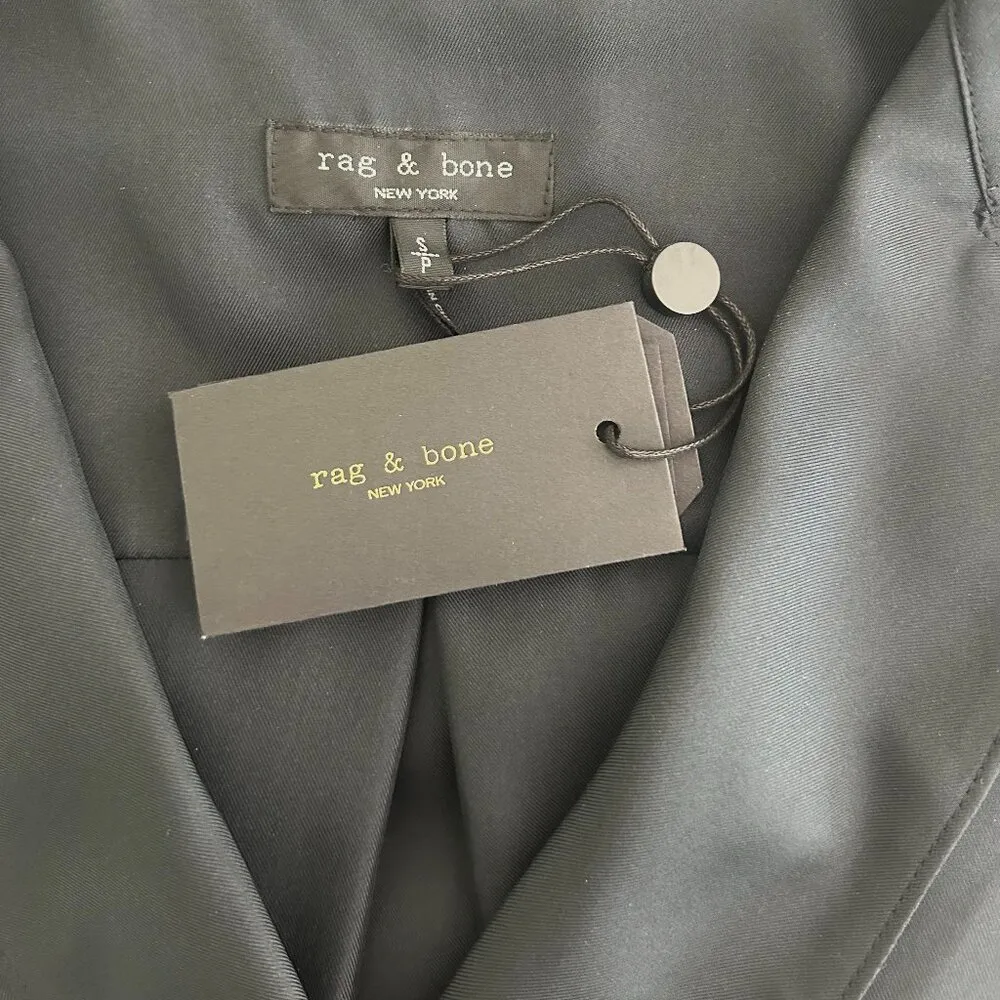 Rag & Bone Dean Silk Blouse in Black Size S *NWT* - Image 4