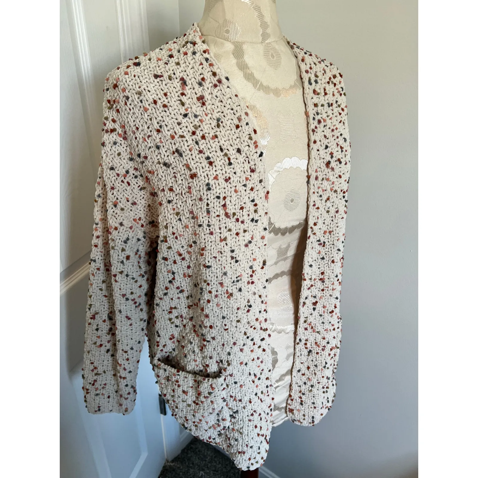 Jessica Simpson Multicolor Open Knit Cardigan XS - Image 9