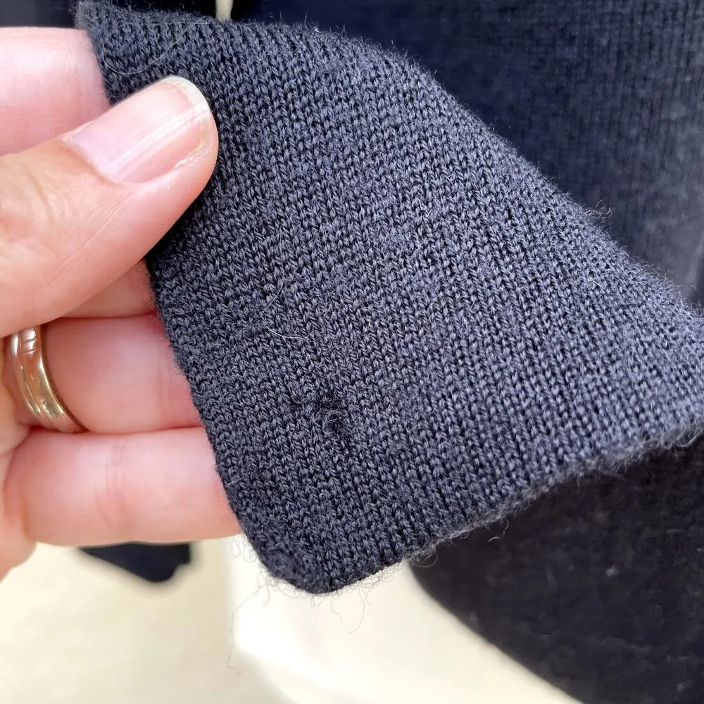 J Crew Black Side-Split Crewneck Sweater Size XXS - Image 7