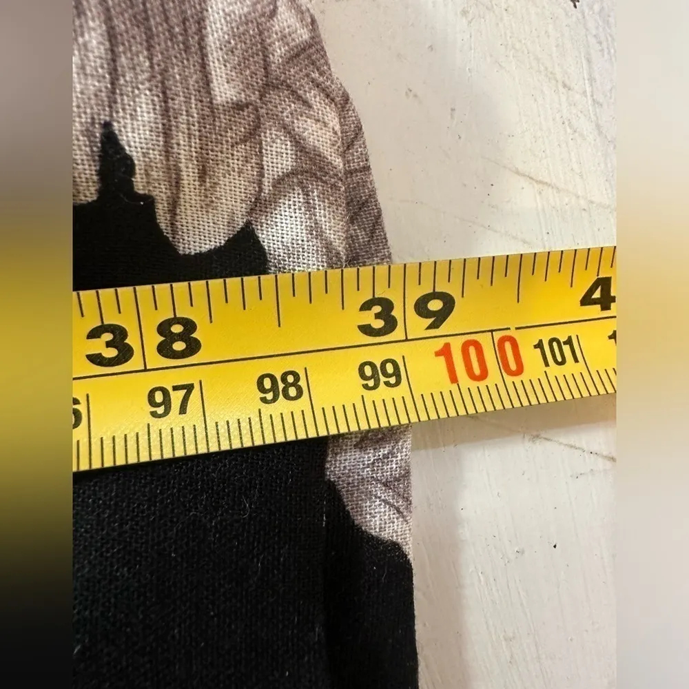 Spiritual Gangster Robe Womens L Kimono Black Floral Tie Front Lightweight Rayon - Image 10