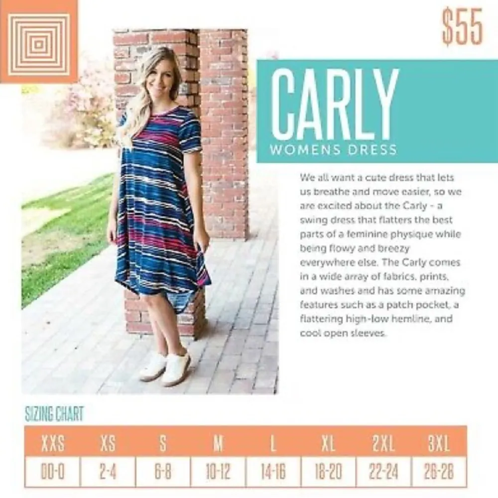 LULAROE Carly T-Shirt Dress XS S M 4 6 8 I0 Mint Green Black Pink Geometric - Image 7