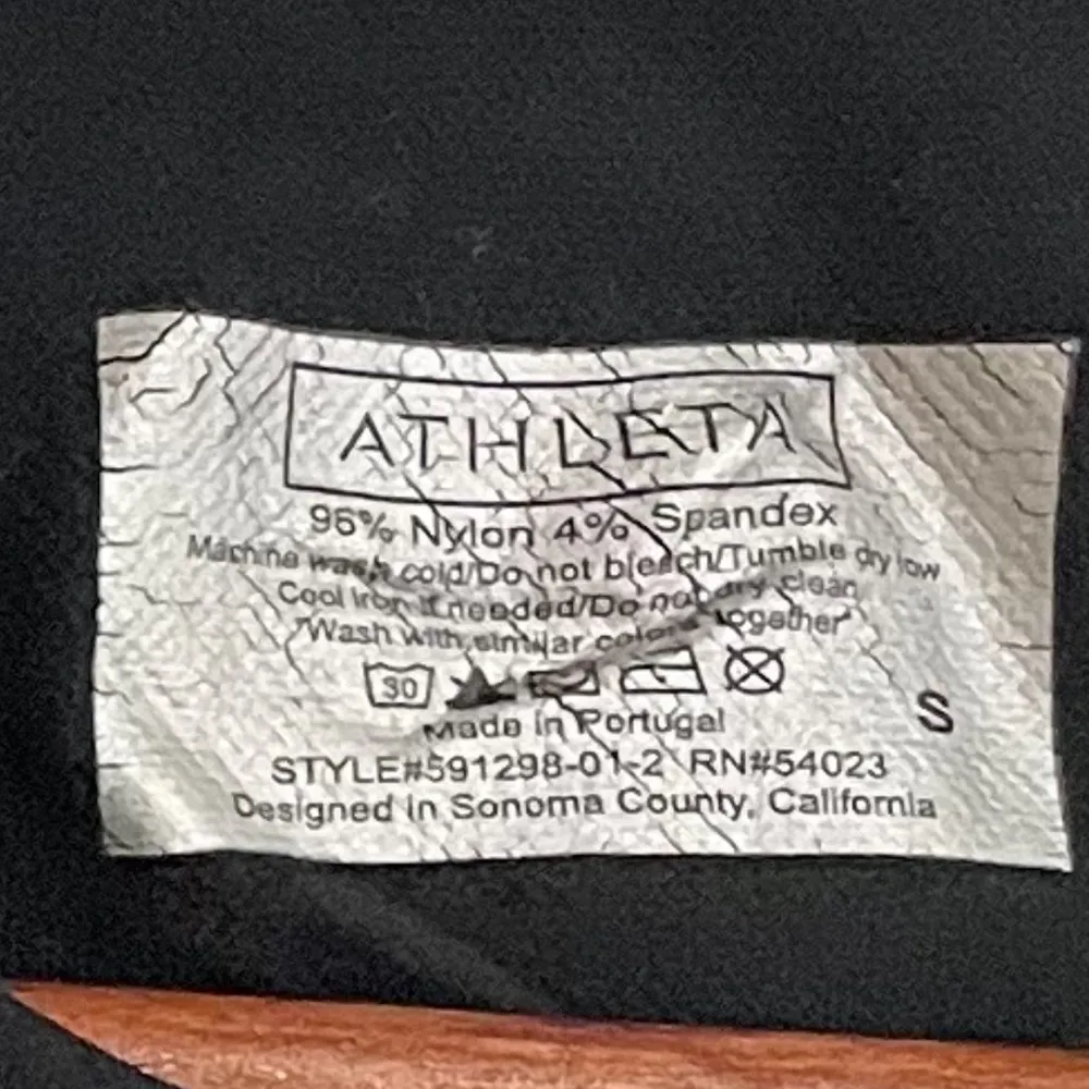 Athleta Womens Tank Top Black Seamless Stretch Ruched Sides Size Small - Image 8