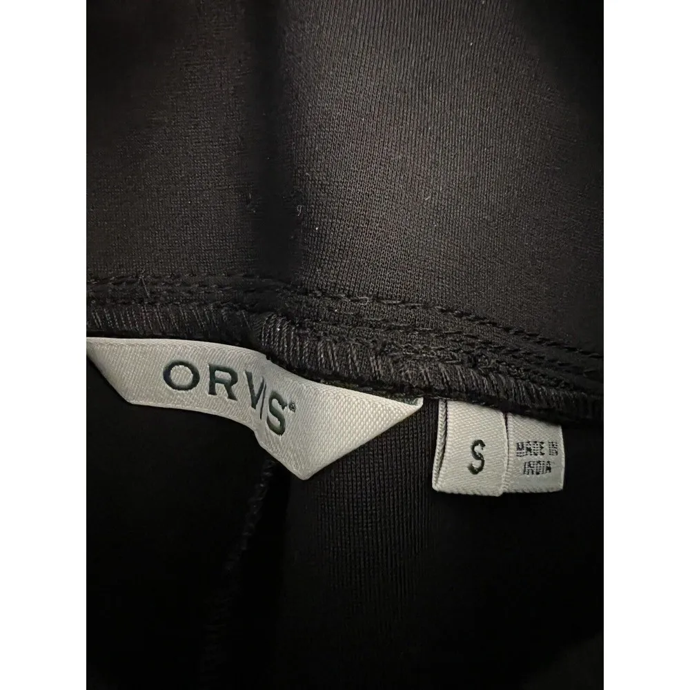 Orvis Stretch Pants S Women Black Nylon Elastane High Waist Ponte - Image 3