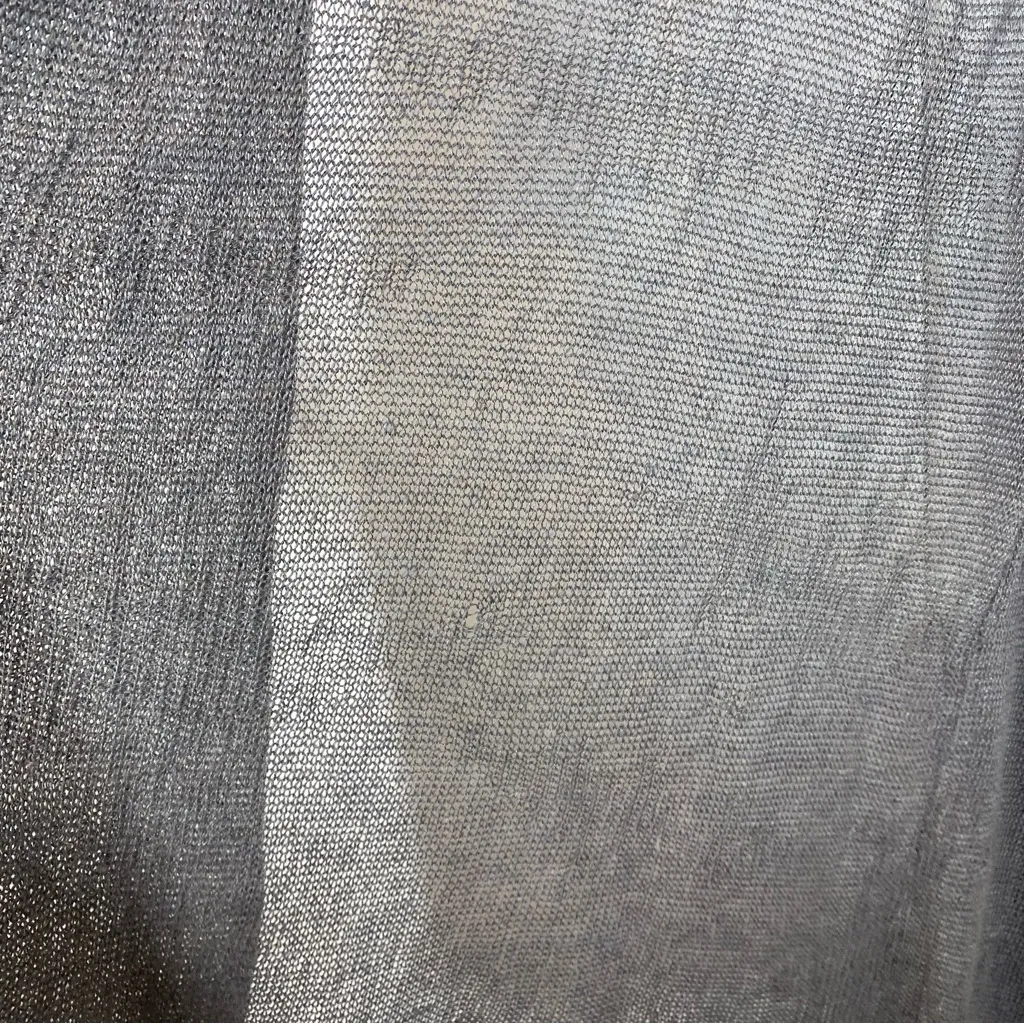 Eileen Fisher Open Front Short Sleeve 100%‎ Linen Slub Long Cardigan Size Large - Image 5