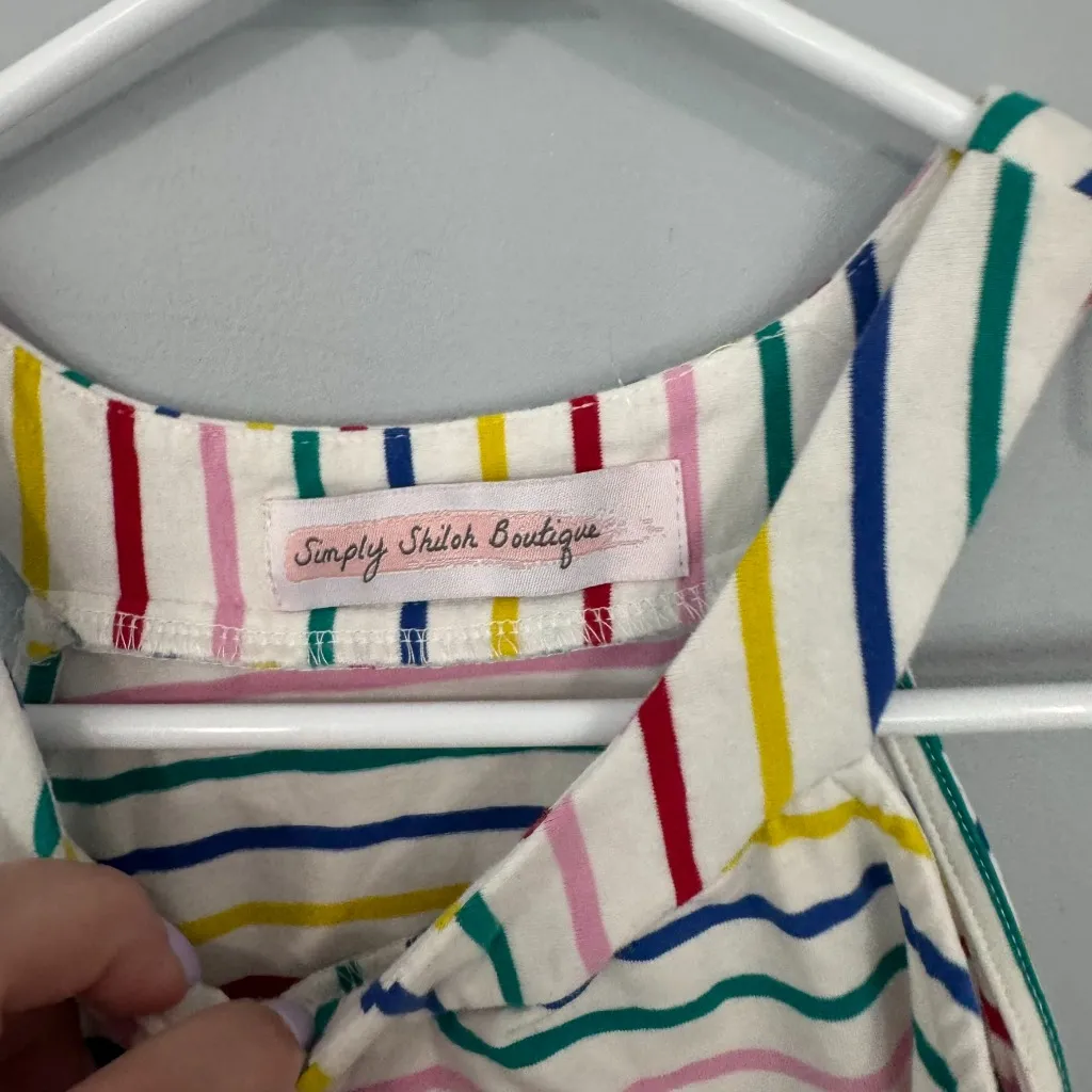 Simply Shiloh Boutique Colorful Striped Halter Style Tank Top Women's Size Small - Image 3