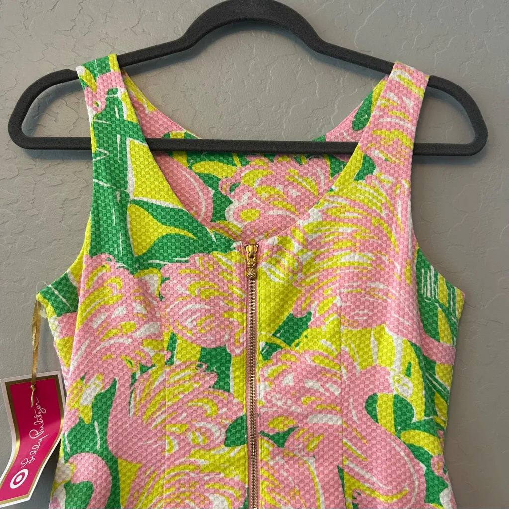 Lilly Pulitzer for Target flamingo fan dance shift sheath dress size 6 NEW Pink - Image 12