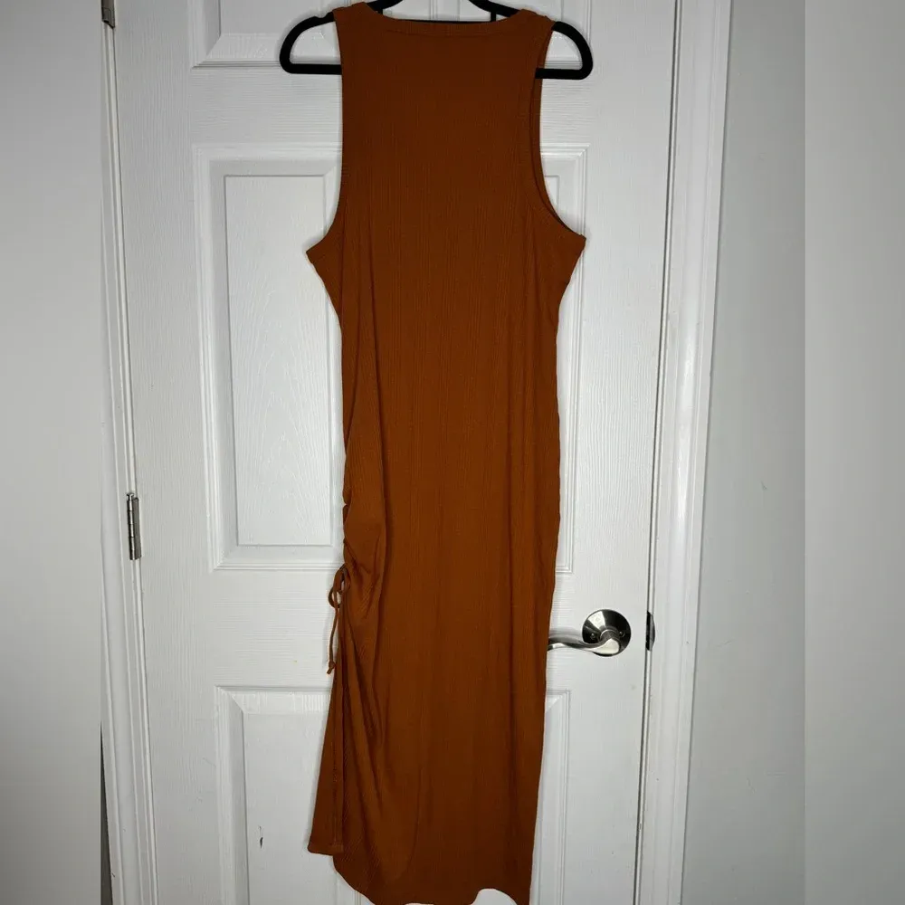AERIE NWT Copper Brown Ribbed Midi Tank Dress Size‎ XL - Image 5