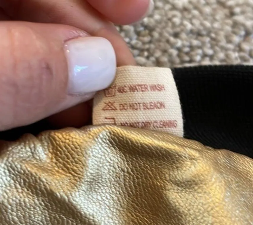 Fushi Metallic Gold Bomber Jacket Size XS - Image 8